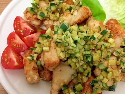 むね肉の油淋鶏〜サクサクきゅうりだれ〜